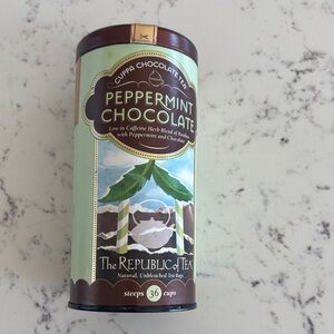 The Republic of Tea Empty Tin - Peppermint Chocolate Holiday Decor